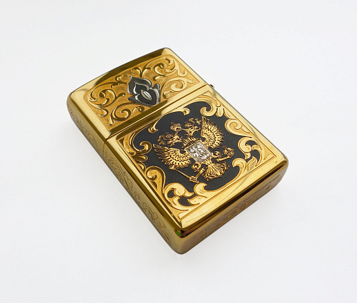 Набор "Портсигар, зажигалка, чехол". Златоуст купить с доставкой Набор "Портсигар, зажигалка, чехол". Златоуст