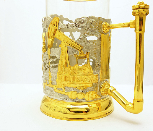 Красивый подстаканник "Нефть" купить с доставкой Красивый подстаканник "Нефть"