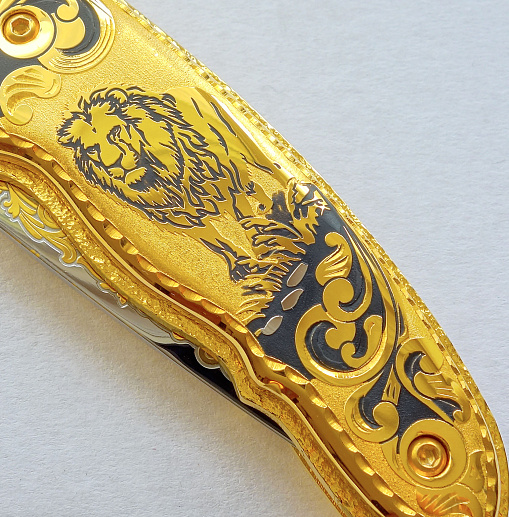 Нож складной "Лев". Златоуст